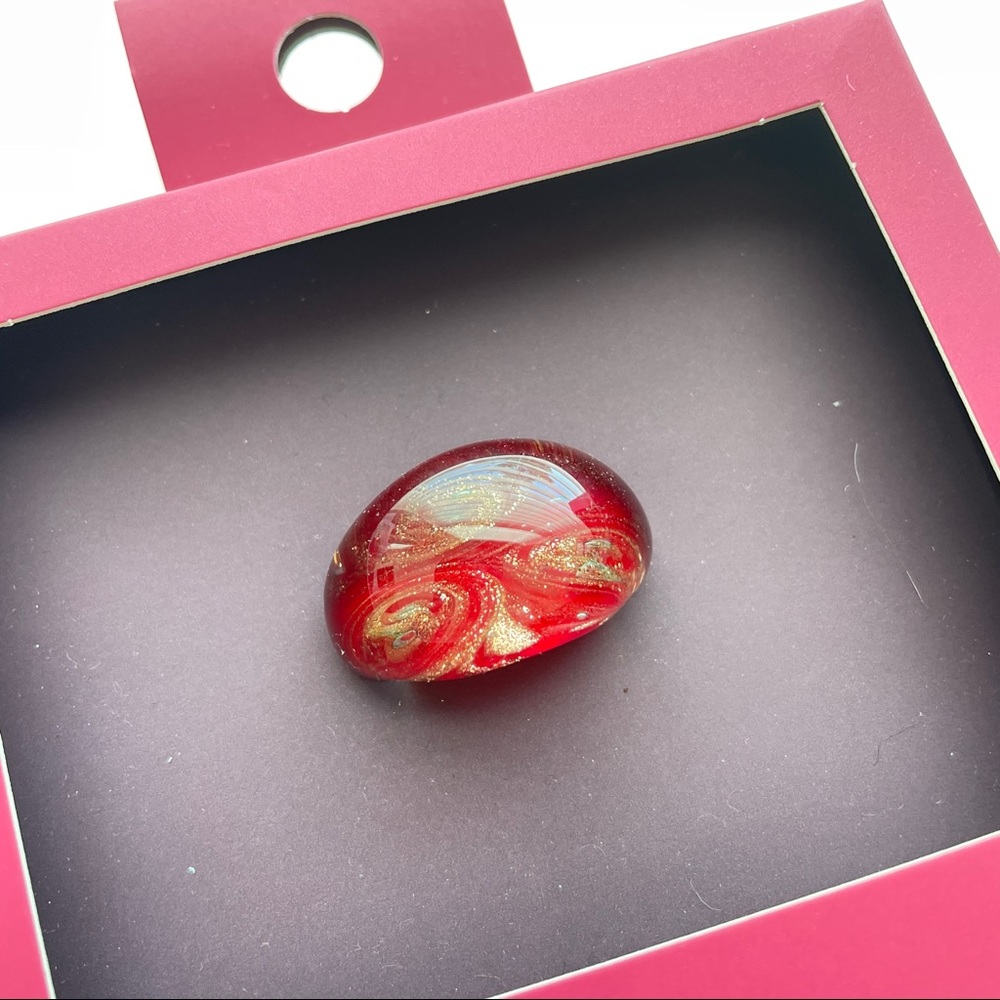 Zara Glass Ring Red Gold - Picture 2 of 5